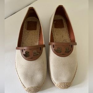 Tory Burch slip on canvas shoes (size 11)